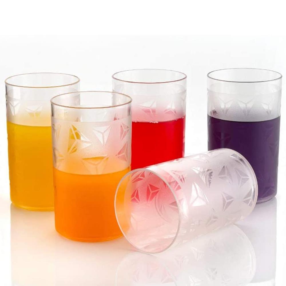 2347 Unbreakable Plastic Diamond Design Drinking Glass/Juice Glass Set ( Pack of 6) (Brown Box Pack) - SkyShopy 2347 Unbreakable Plastic Diamond Design Drinking Glass/Juice Glass Set ( Pack of 6) (Brown Box Pack) - SkyShopy